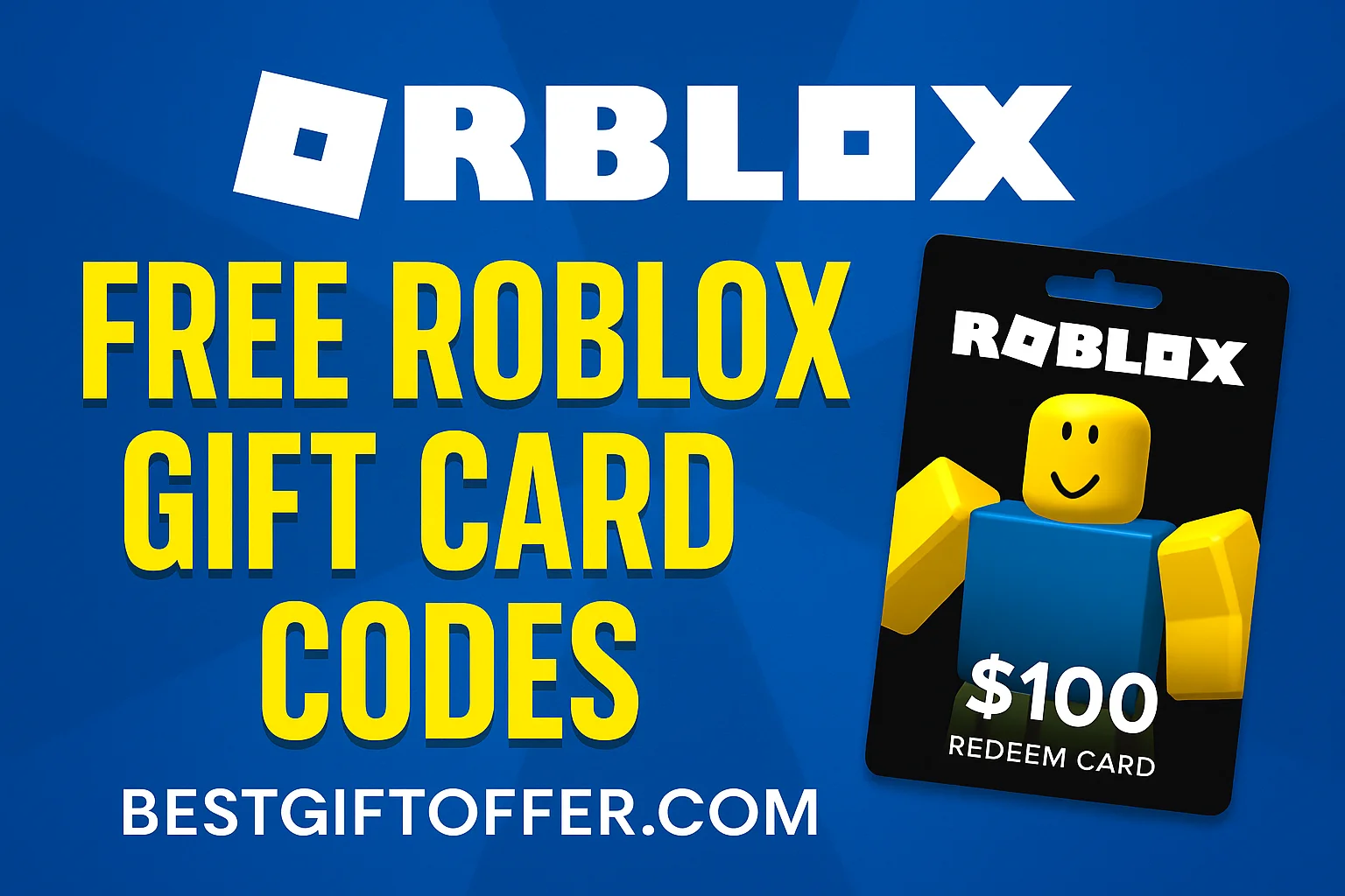 Free Roblox Gift Card Codes